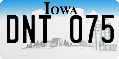 IA license plate DNT075