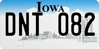 IA license plate DNT082