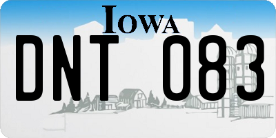 IA license plate DNT083