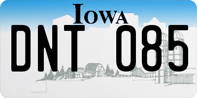 IA license plate DNT085