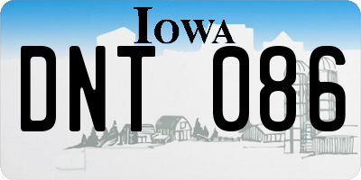 IA license plate DNT086