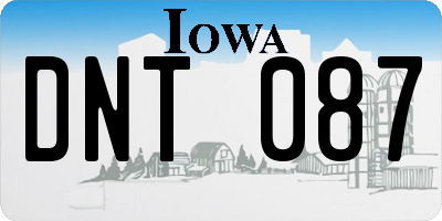 IA license plate DNT087