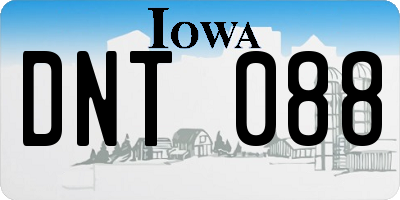 IA license plate DNT088
