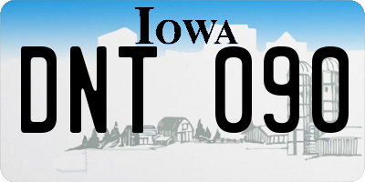 IA license plate DNT090