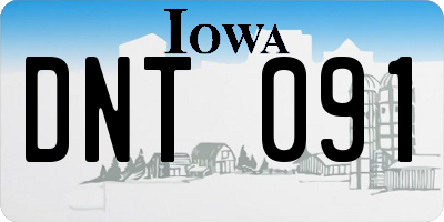 IA license plate DNT091
