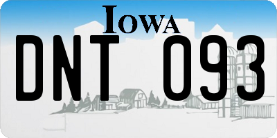 IA license plate DNT093