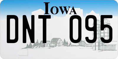 IA license plate DNT095