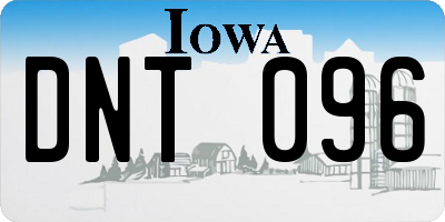 IA license plate DNT096