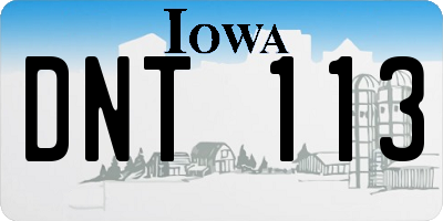 IA license plate DNT113