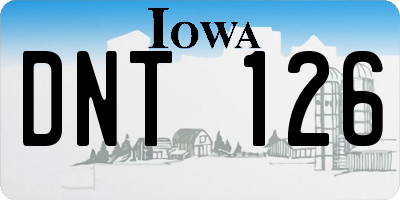 IA license plate DNT126