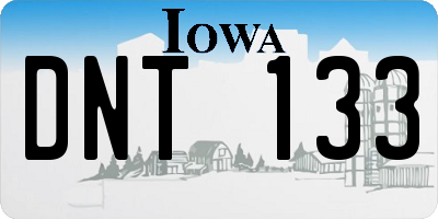 IA license plate DNT133