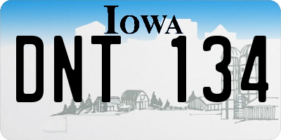 IA license plate DNT134