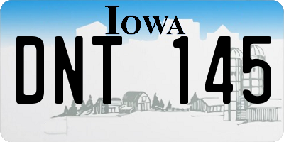 IA license plate DNT145