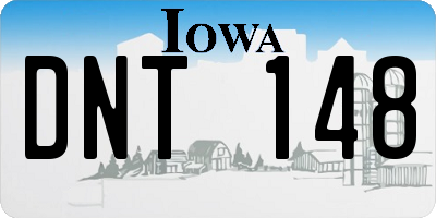 IA license plate DNT148