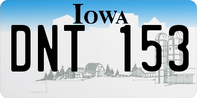 IA license plate DNT153