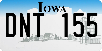 IA license plate DNT155