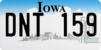 IA license plate DNT159