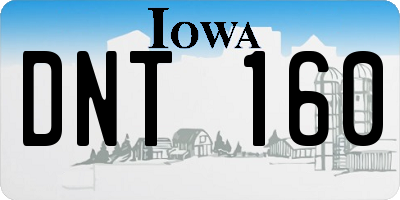 IA license plate DNT160