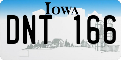 IA license plate DNT166