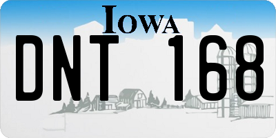IA license plate DNT168