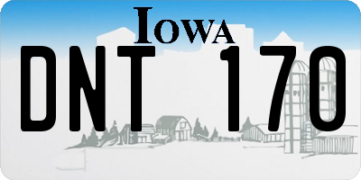IA license plate DNT170