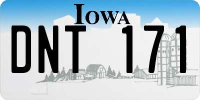 IA license plate DNT171