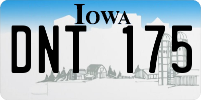 IA license plate DNT175