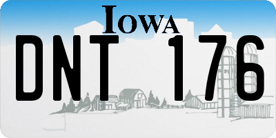 IA license plate DNT176