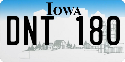 IA license plate DNT180