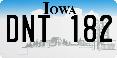 IA license plate DNT182