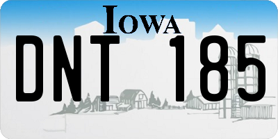 IA license plate DNT185