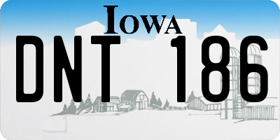 IA license plate DNT186