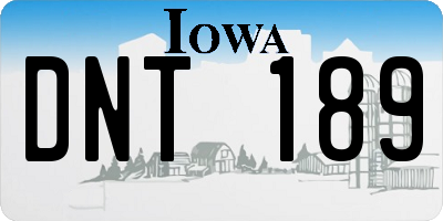 IA license plate DNT189