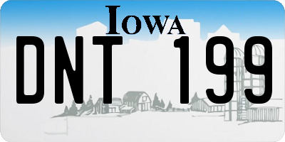 IA license plate DNT199