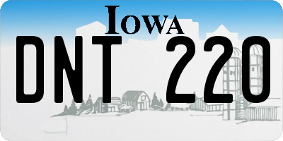 IA license plate DNT220