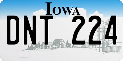 IA license plate DNT224