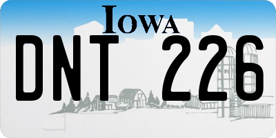 IA license plate DNT226