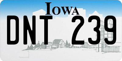 IA license plate DNT239