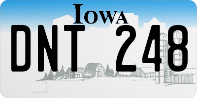 IA license plate DNT248