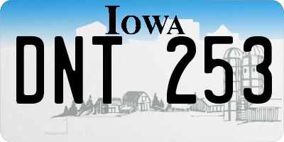 IA license plate DNT253