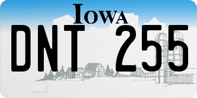 IA license plate DNT255