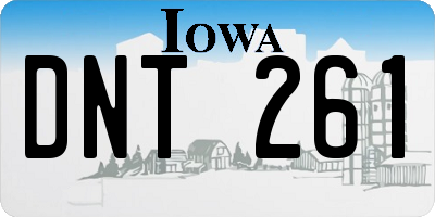 IA license plate DNT261