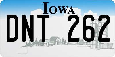 IA license plate DNT262
