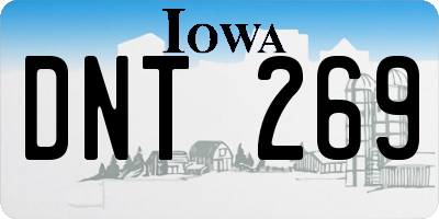 IA license plate DNT269