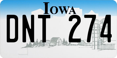 IA license plate DNT274