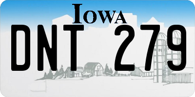 IA license plate DNT279