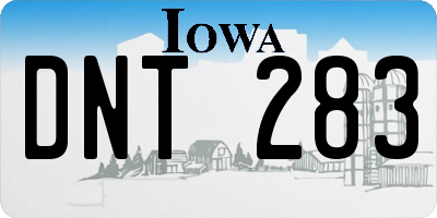 IA license plate DNT283