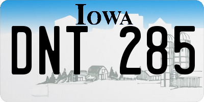 IA license plate DNT285