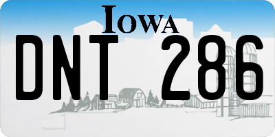 IA license plate DNT286