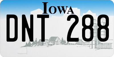 IA license plate DNT288